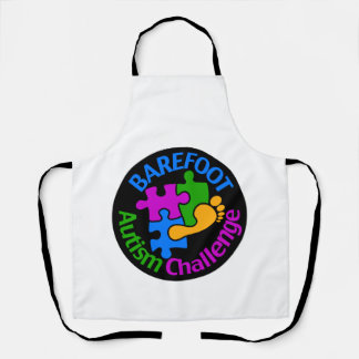 Barefoot Autism Challenge Trucker Hat Apron