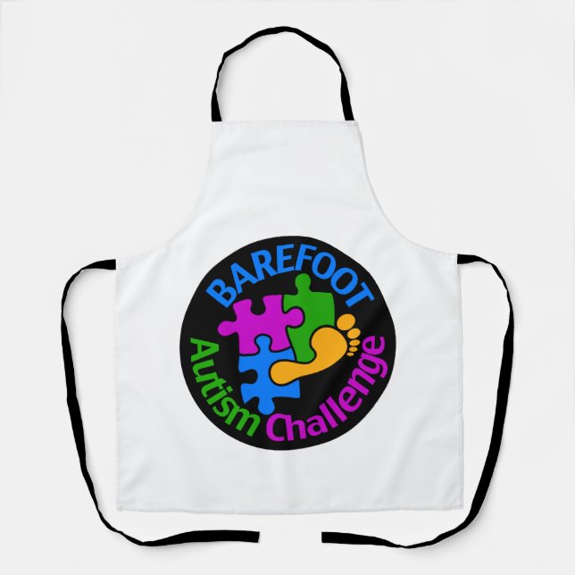 Barefoot Autism Challenge Trucker Hat Apron (Front)