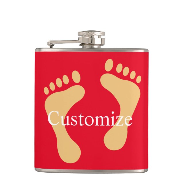 Barefoot Beach Bum Thunder_Cove  Hip Flask (Front)