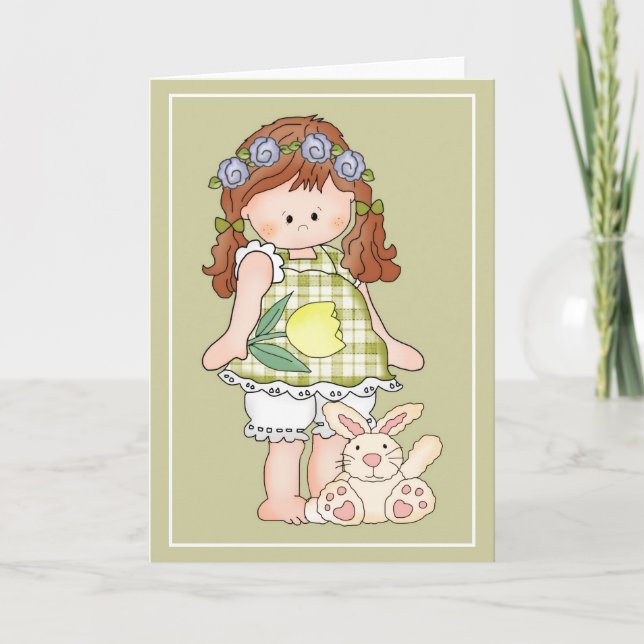 Barefoot Beth Loves Easter d1 Easter Greeting Card (Front)
