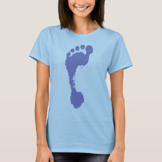 Barefoot Footprint Purple T-Shirt