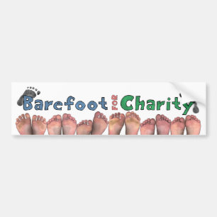 Barefoot for Charity Bumper Sticker