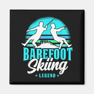 Barefoot Skiing Legend Retro Style Water Sport Ski Magnet