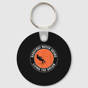 Barefooting Barefoot Water Skiing Motorboat Water  Key Ring