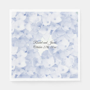 Barely Blue Hydrangea Wedding Paper Napkins