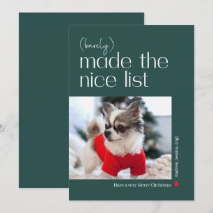 Barely Made It Editable Colour Holiday Photo Card
