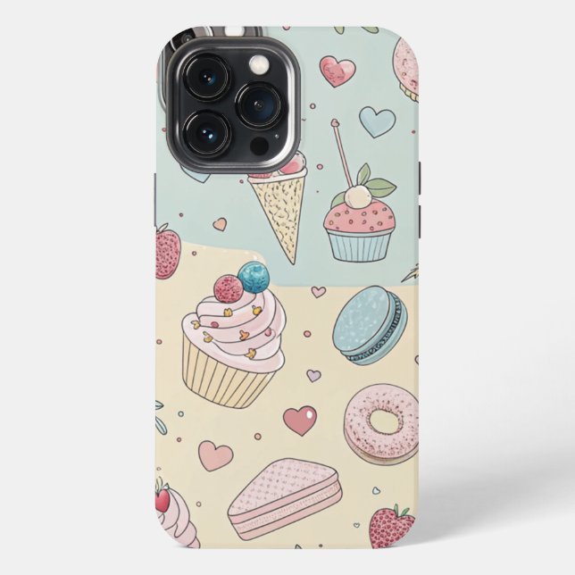 Barely There – Sweet Cakes Design for  iPhone Case (Back)