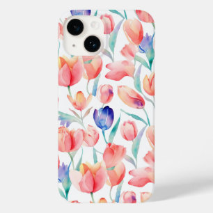 Barely There Watercolor Tulips iPhone 14 Case