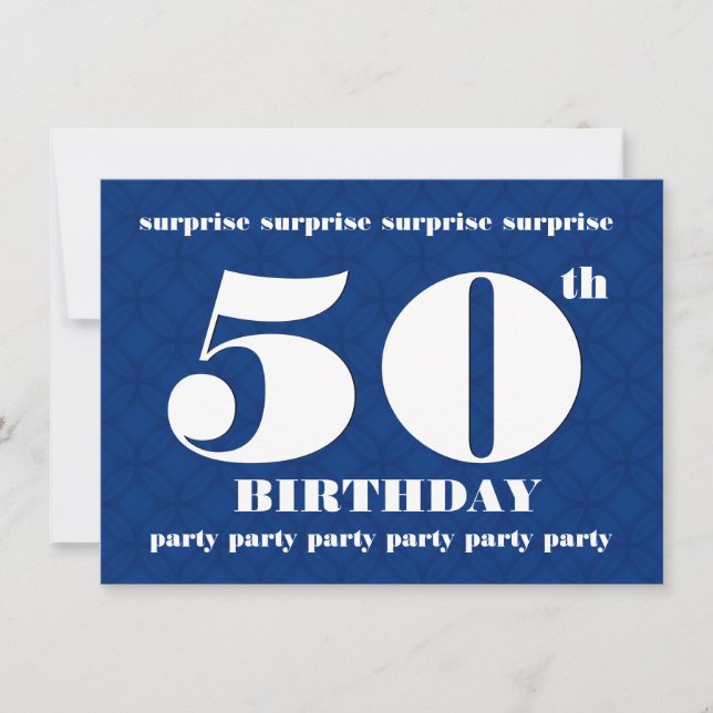BARGAIN 50th SURPRISE Birthday Party BAR01 Invitation (Front)