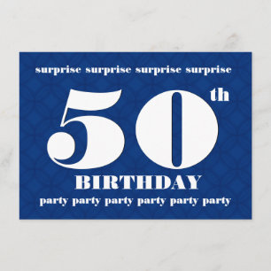 BARGAIN 50th SURPRISE Birthday Party BAR01 Invitation