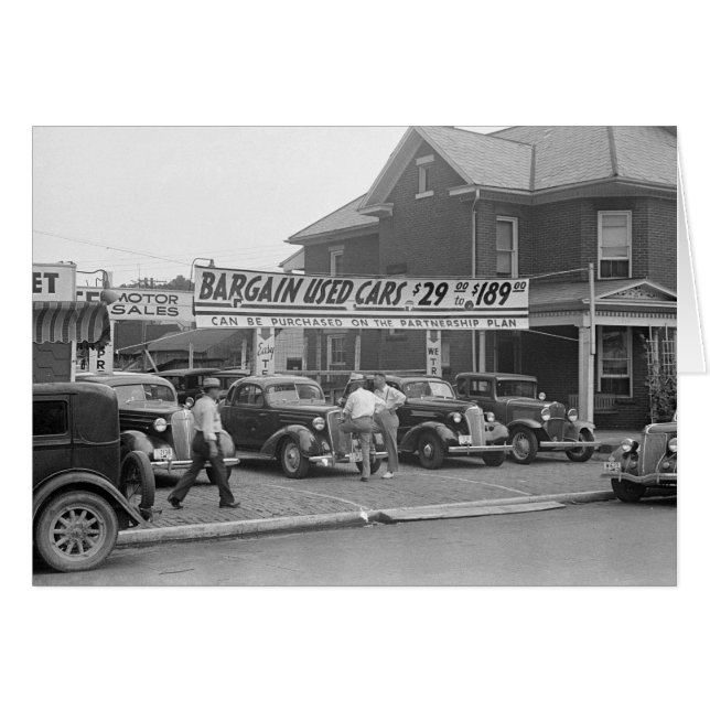 Bargain Used Cars, 1938 (Front Horizontal)