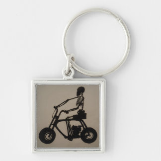 BargasArtworks Skeleton on Minibike Keychain