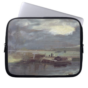 Barges on the Stour with Dedham Church in the Dist Laptop Sleeve
