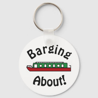 Barging About Canal Boat Key Ring