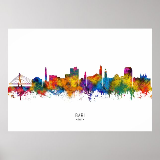Bari Italy Skyline Poster (Front)