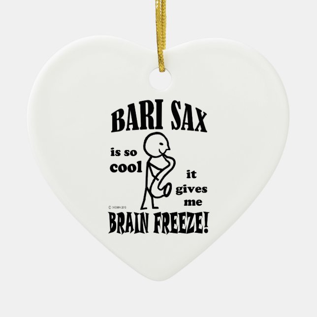 Bari Sax, Brain Freeze Ceramic Tree Decoration (Front)