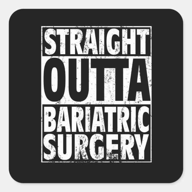 Bariatric Surgery Gastric Sleeve Band Weight Loss Square Sticker (Front)