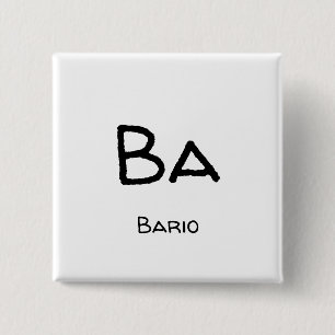 bario ba 15 cm square badge