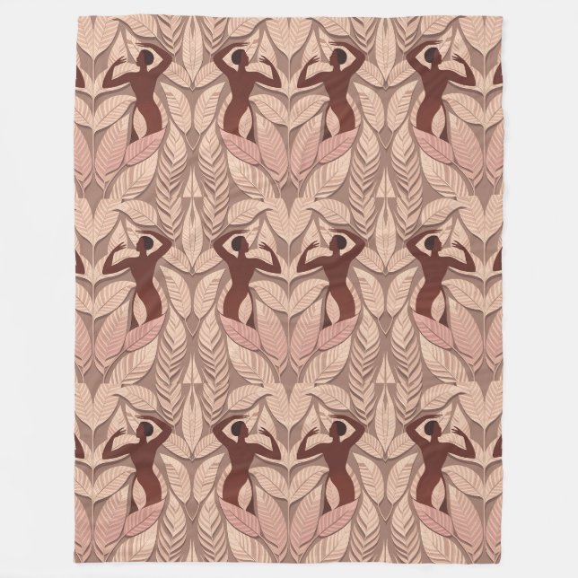 Baris Dancer Silhouette Fleece Blanket (Front)