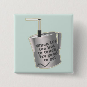 Barista cafe milk warming jug 15 Cm Square Badge