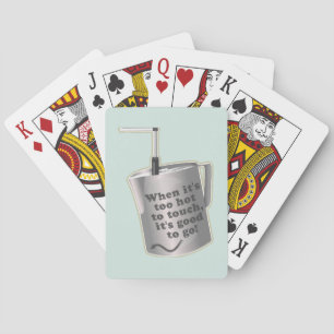 Barista cafe milk warming jug Playing Cards