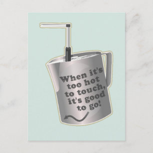 Barista cafe milk warming jug Postcard