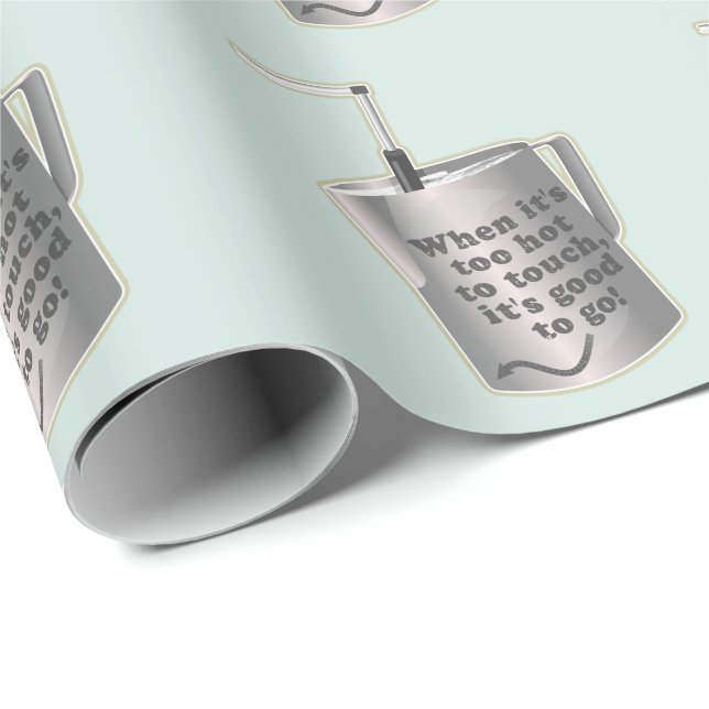  Barista cafe milk warming jug Wrapping Paper (Roll Corner)