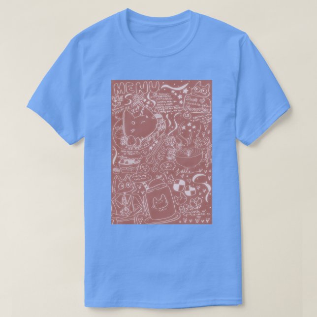 Barista cat menu T-Shirt (Design Front)