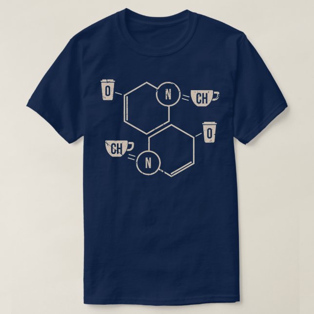 Barista Coffee Cream Chemical Elements Periodic ta T-Shirt (Design Front)