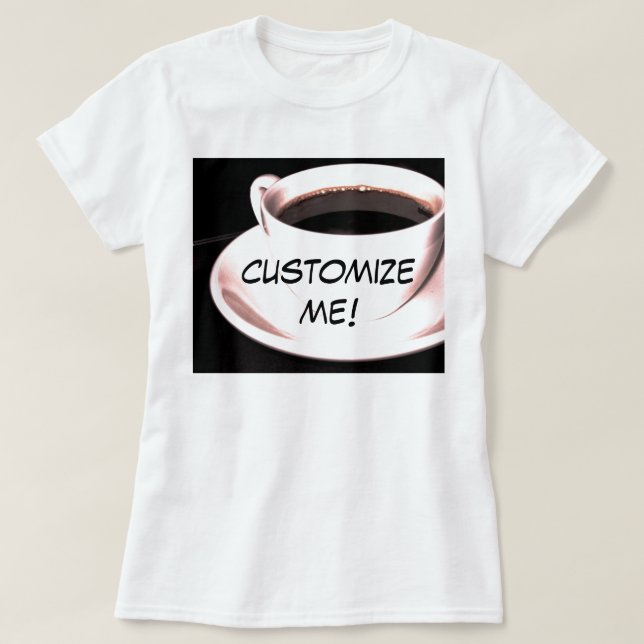 barista coffee cup t-shirt customisable (Design Front)
