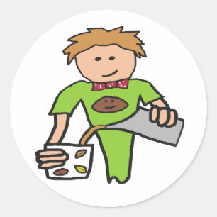 Barista Coffee Shop Classic Round Sticker