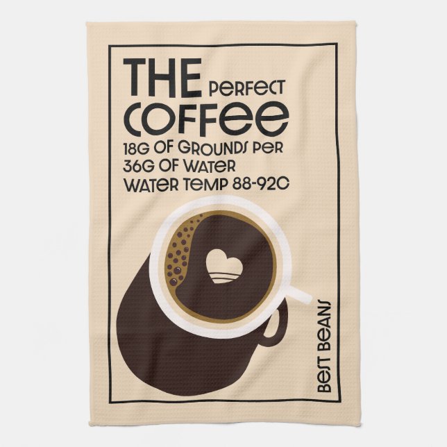 Barista Coffeeshop Tea Towel (Vertical)