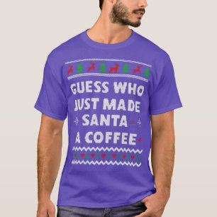 Barista Funny Coffee Barista Ugly Christmas T-Shirt