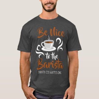 Barista Milk Coffee Cup Portafilter funny T-Shirt