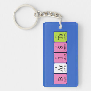 Barista periodic table name keyring
