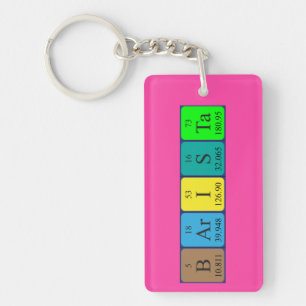 Barista periodic table name keyring