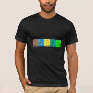 Barista periodic table name shirt