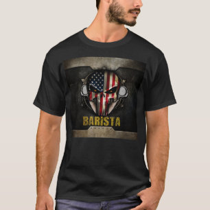 Barista US Flag Mask T-Shirt