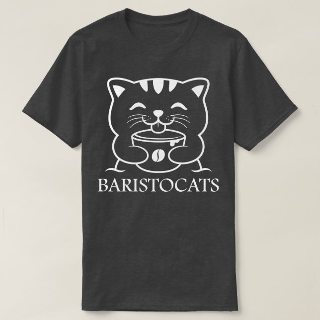 Baristo Cat Coffee Barista Shirt 6 (Design Front)