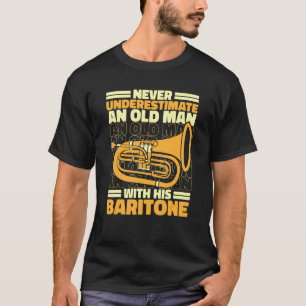 Baritone Bass Euphonium Old Man 1 T-Shirt