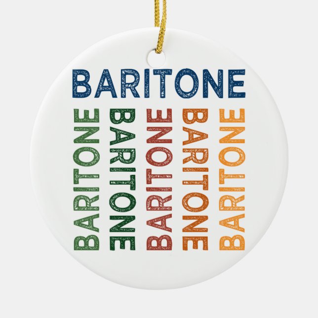 Baritone Colourful Ceramic Tree Decoration (Front)