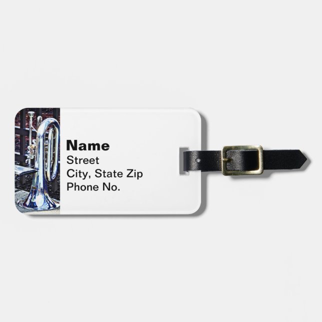 Baritone Horn Before Parade Luggage Tag (Front Horizontal)