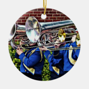 Baritone Horns and Trombones Ceramic Tree Decoration