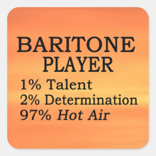 Baritone Hot Air Square Sticker
