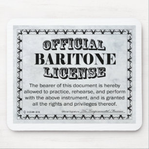 Baritone License Mouse Pad