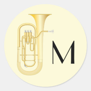 Baritone Music Teacher Classic Round Sticker