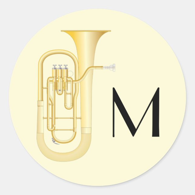 Baritone Music Teacher Classic Round Sticker (Front)
