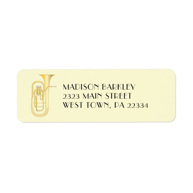Baritone Musician Band Teacher Label (Front)