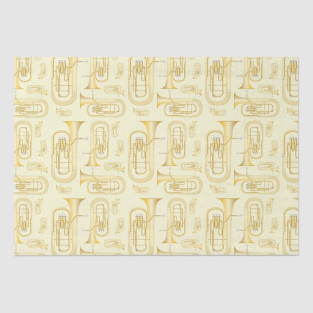 Baritone Musician Band Teacher Tissue Paper (Front)