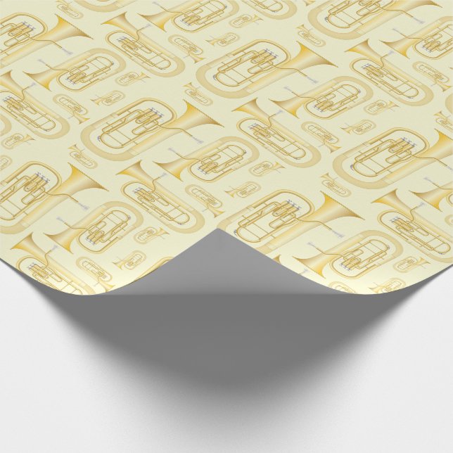 Baritone Musician Band Teacher Wrapping Paper (Corner)
